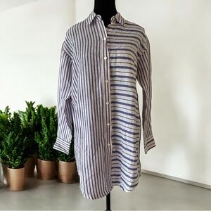 J.Crew Red and Blue Striped Shirt